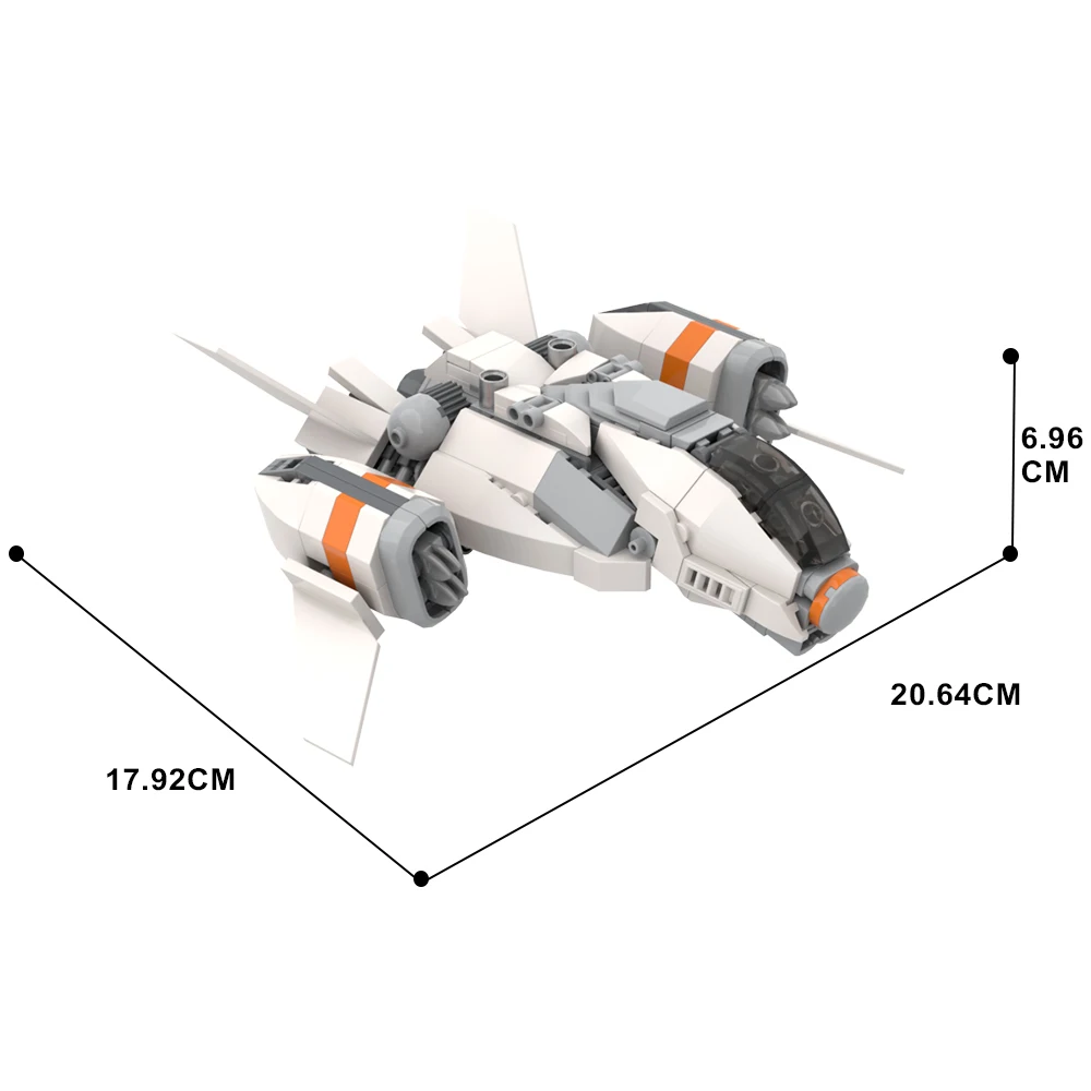 SETBRICKS-MOC Crusader Carrier Fighter Building Blocks Brinquedos para Crianças, Modelo De Decoração Criativa, Presente De Natal E Aniversário