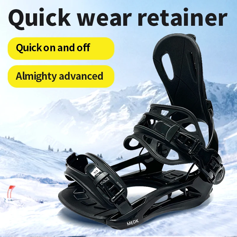 

Ski Bindings Quick Release Adjustable Snowboard Bindings for Adults Men Women Universal Fast Release Buckle Snowboard Equipment