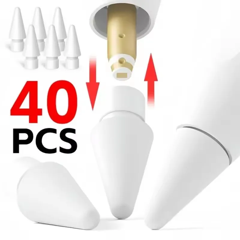 For Apple Pencil Nib Double-Layered For Apple Pencil 1st 2nd Generation Tip For iPencil Tips For iPad Stylus Pen Replacement Nib