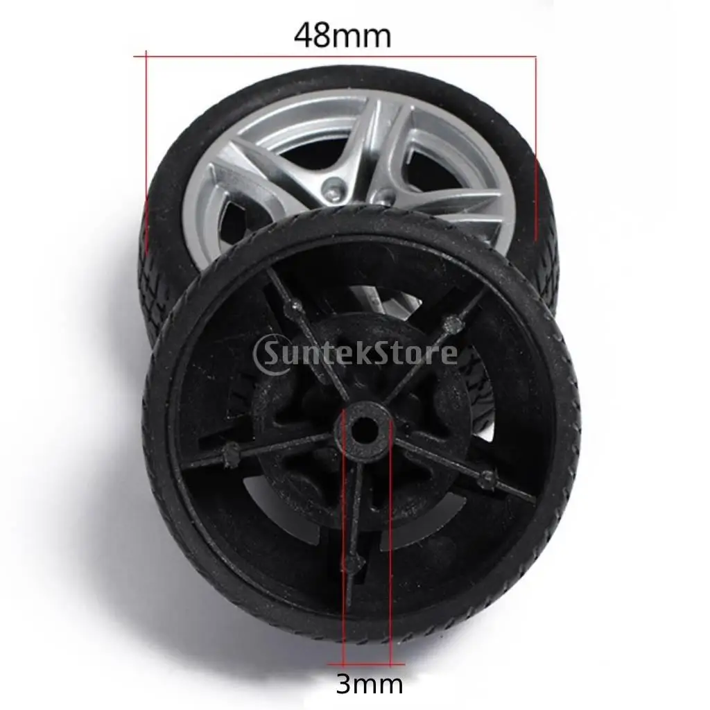 2pcs 40mm Simulation Rubber Wheel Tire Wheel Toy Model DIY RC Spare Parts 35 Remote Control Toys RC Car Parts Accessory