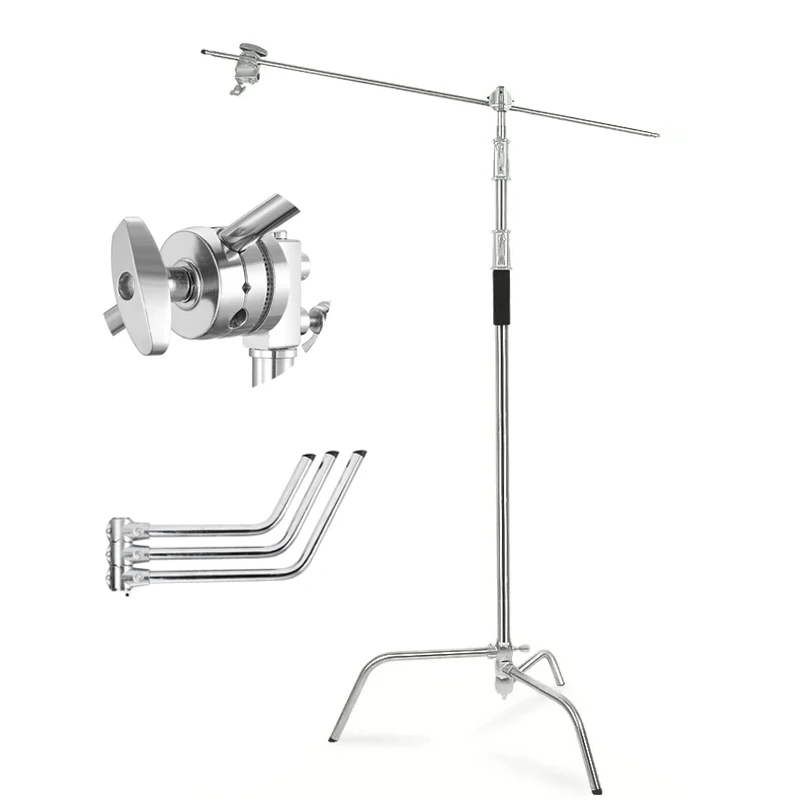 

3.3M Photography C Bracket Light Stainless Steel Magic Legs Arm Crossbar Head Tripod