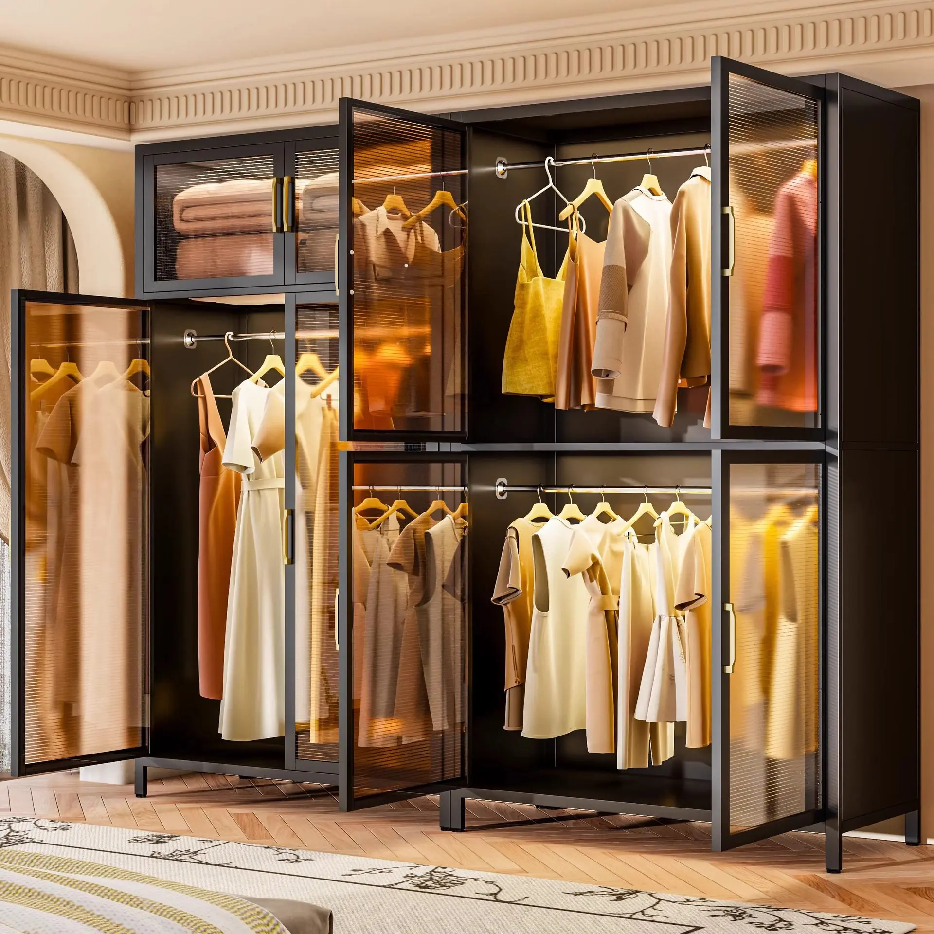 Szafa Stalowa Szklana Garderob – Closet Organizer Baby recenzja i cena