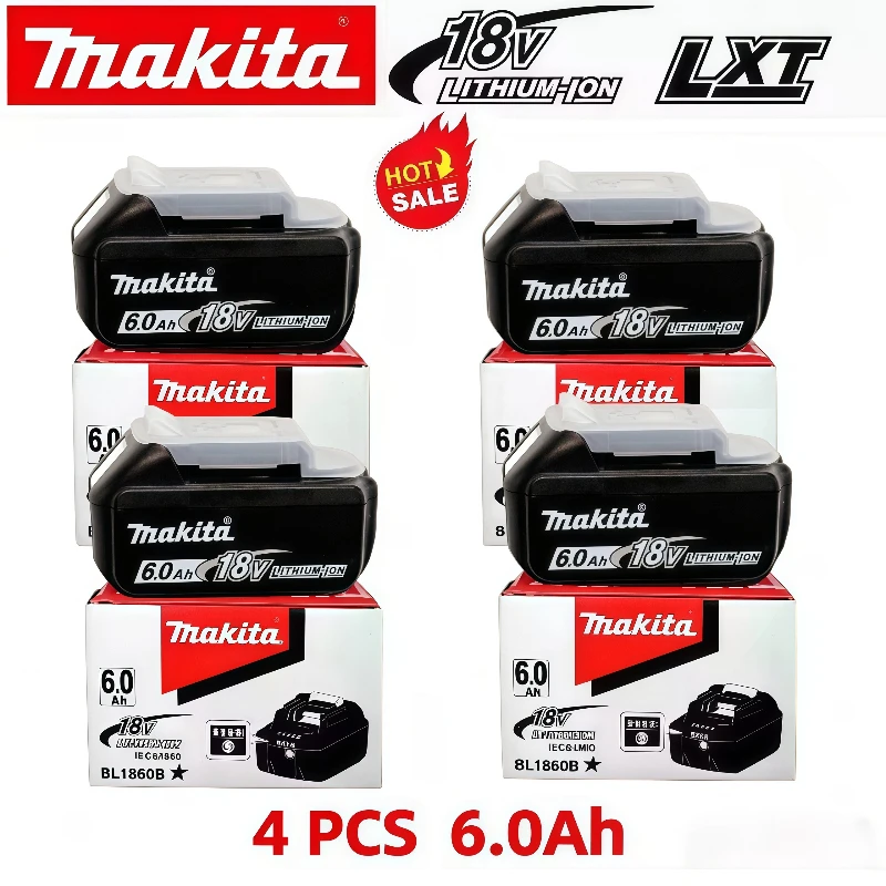 2026 Genuine Makita 18V 6.0Ah Powerful Long-Lasting Rechargeable Battery+Electric Drill+Charger, For Makita Power Tools.