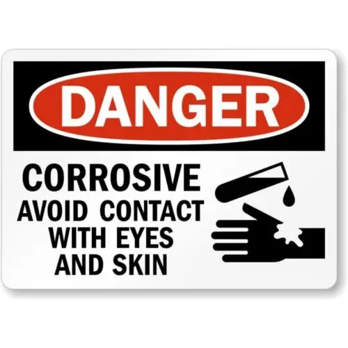 Avoid Eyes Contact Danger Aluminum Weatherproof Sign p1045