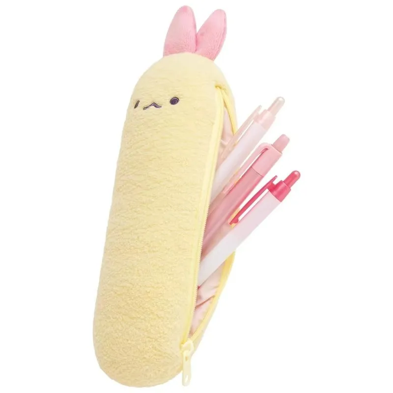 Kawaii Sumikko Gurashi Plush Stationery Box Multi Functional Anime Character Portable Student Pencil Storage Bag Creative Gift