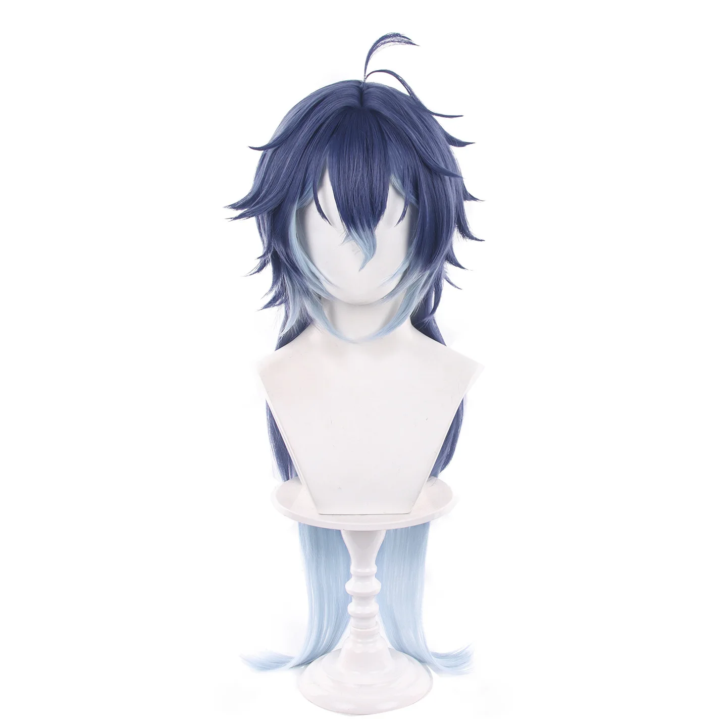 Kyryll Chudomirovich Flins Cosplay Wigs For Adult Genshin Impact 85cm Blue Gradient Hair Comic-con Stage Wig Costume Accessories