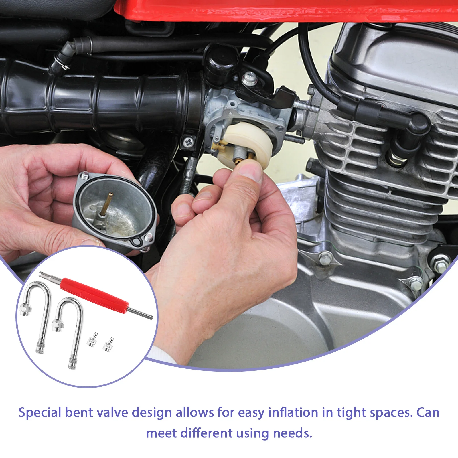 

1Set Copper Valve Nozzle Extenders for Vehicle Tires Durable Construction Simple Installation Bend Design for Convenience