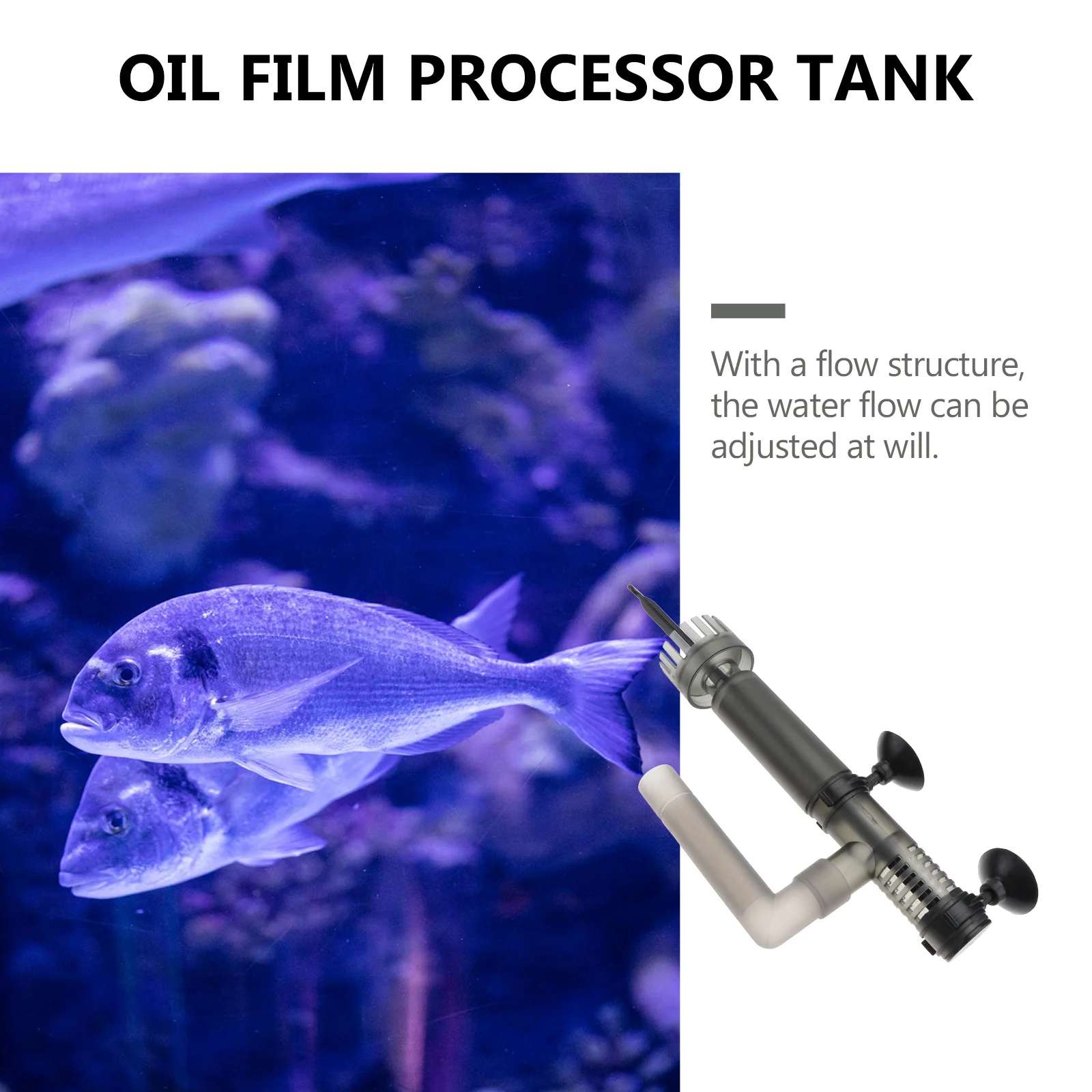 

1Pcs Oil Film Degreasing Device Fish Tank Water Purifier Aquarium Accessory Water Flow Adjustable Degreasing Device