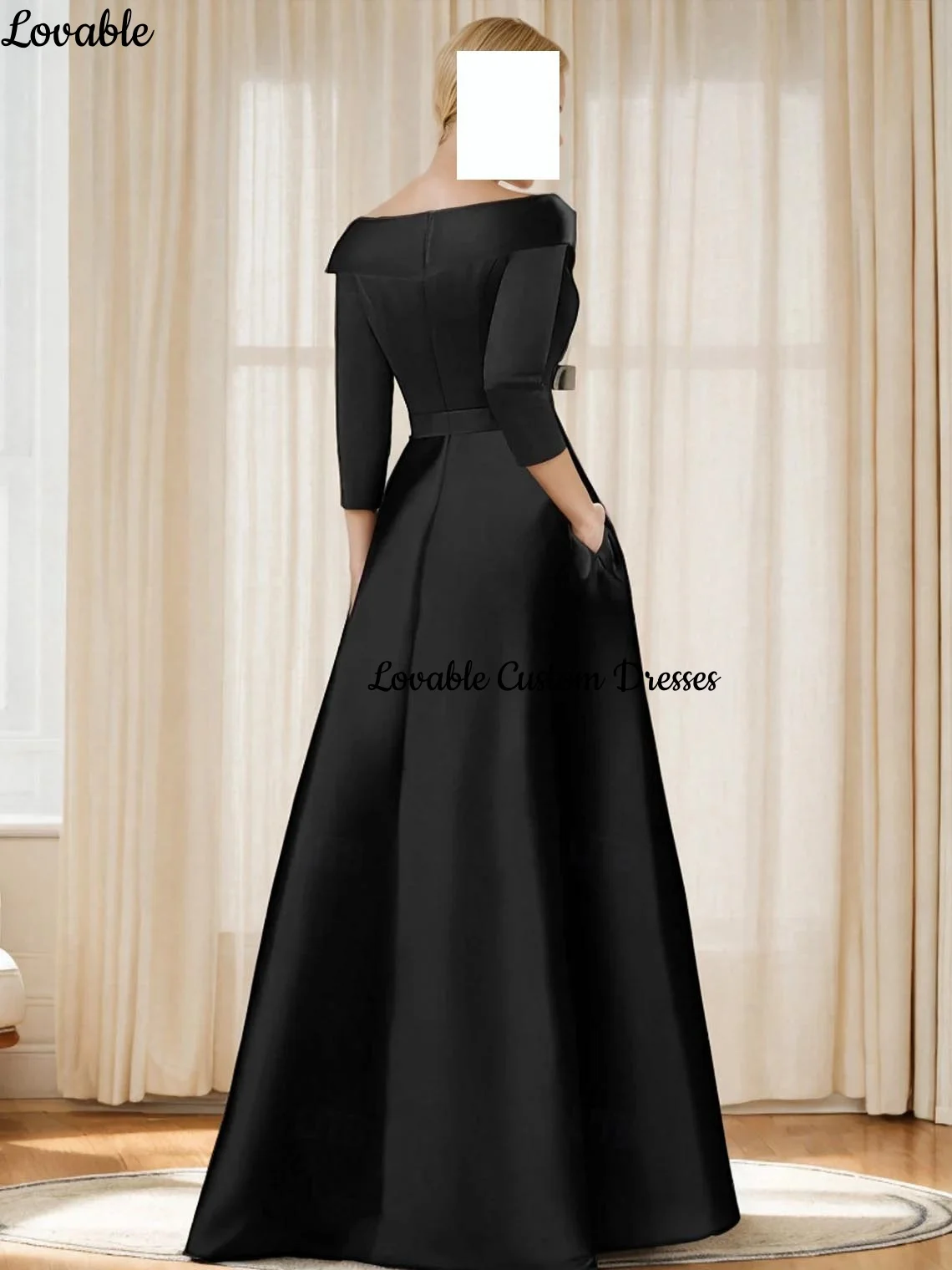 Dostosowane فساتين سهرة A-Line V-Neck Floor-Length Beadings Luksusowe suknie wieczorowe Zipper Up Sukienki z długimi rękawami na studniówkę