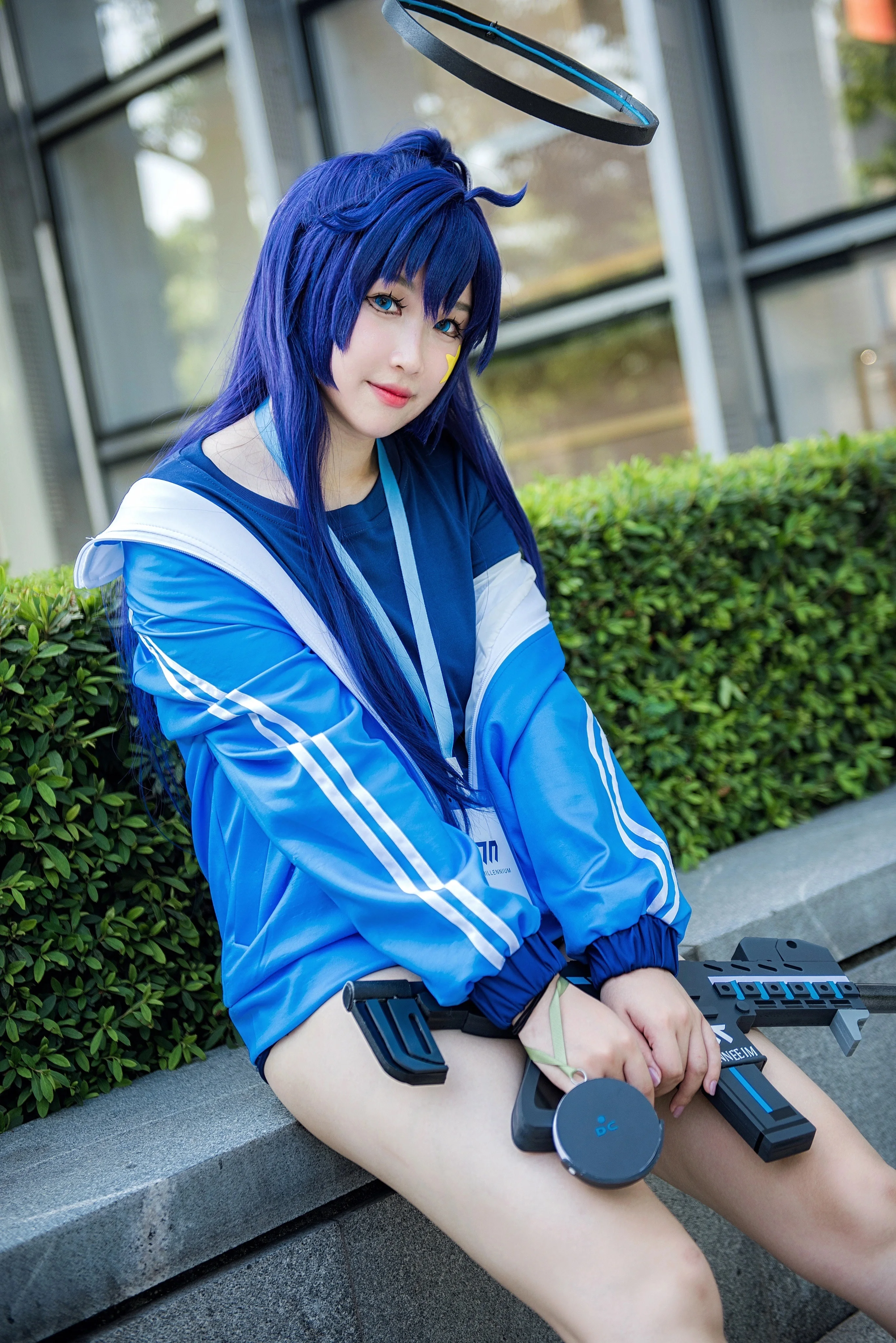 Hayase Yuuka Jogo Cosplay Costume para As Mulheres, Arquivo Azul, Sexy Ginásio Suit, Casaco, Shorts, Halloween Uniformes