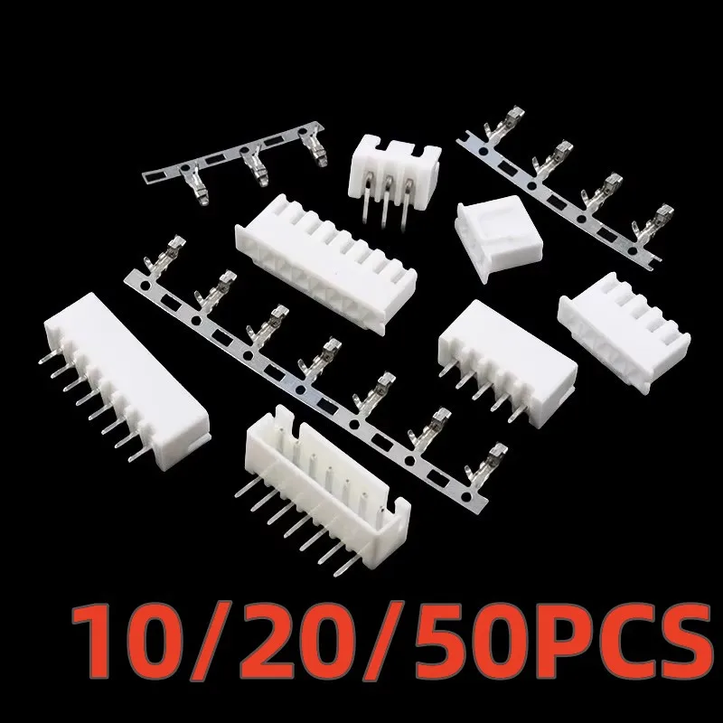 XH2.54mm Connector Plug+Socket Straight/Bent Pin Terminal 2P/3P/4P/5P/6P/7P/8P/10P Electronic Component Kit for DIY Projects