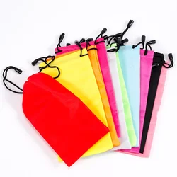 Hot Sale 18*9cm Mix Colors 1PC/lot Drawstring Sunglasses Bags Black Bags Myopia Customized Glass Case Eyewear Accessories