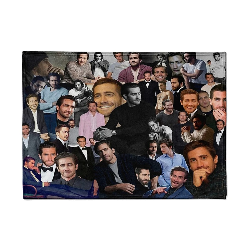 Gaslight Gatekeep Girlboss Jake Gyllenhaal Photo Collage Throw Blanket for Women Men Girls Boys Kids Pets Dogs Cats Couch Sofa