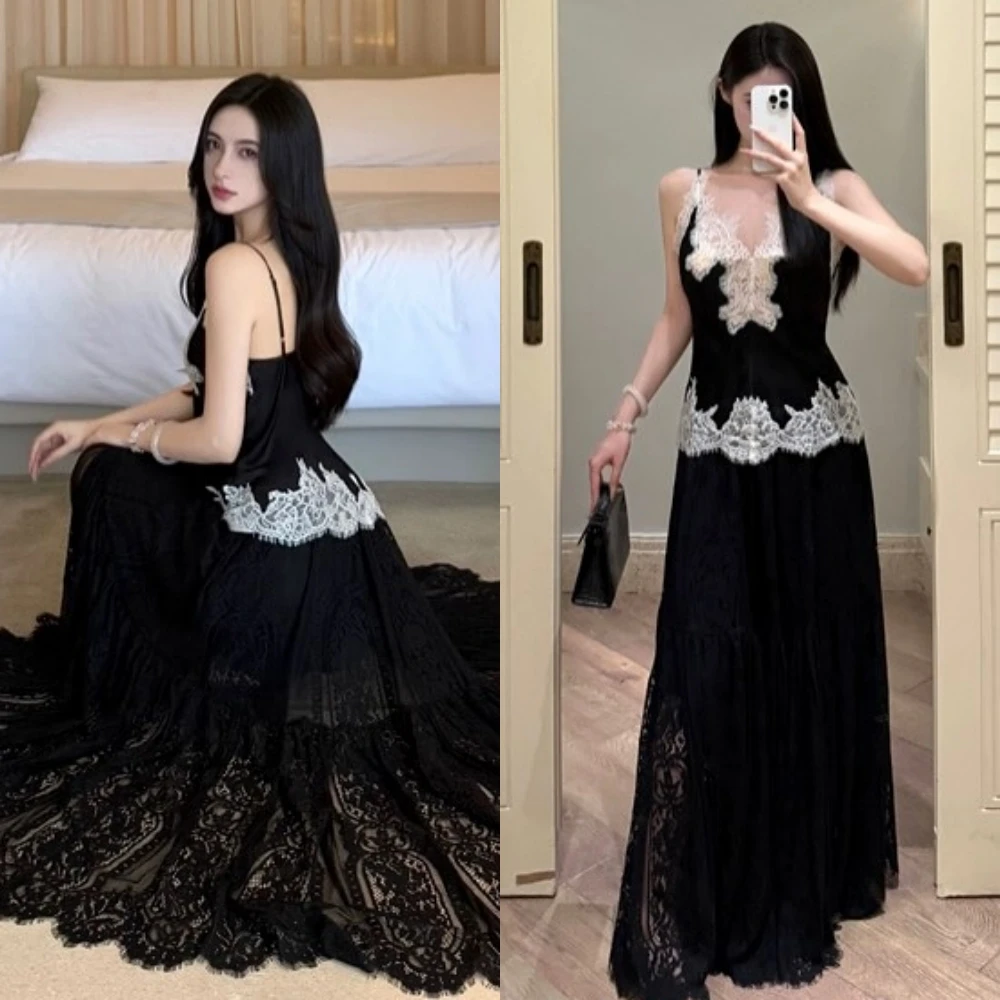 تخصيص ألف خط السباغيتي الأشرطة فستان سهرة أنيق دقيق كلاسيكي مخصص فساتين المناسبات الموضة الحديثة فستان الحفلة الراقصة