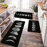 Moon Phase Kitchen Floor Mat Decor Welcome Entrance Doormat Non-slip Hallway Balcony Runners Rugs Bedroom Bedside Floor Mat