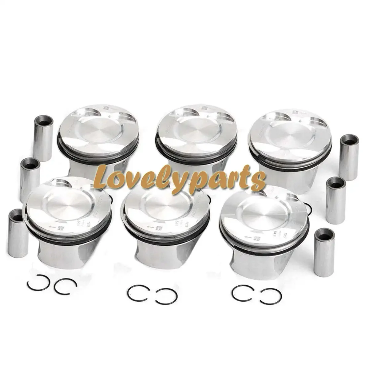 6PCS Pistons Rings Set  11257564335 for BMW E87 E90 E92 E60 130i 330i 530i N52B30 3.0L