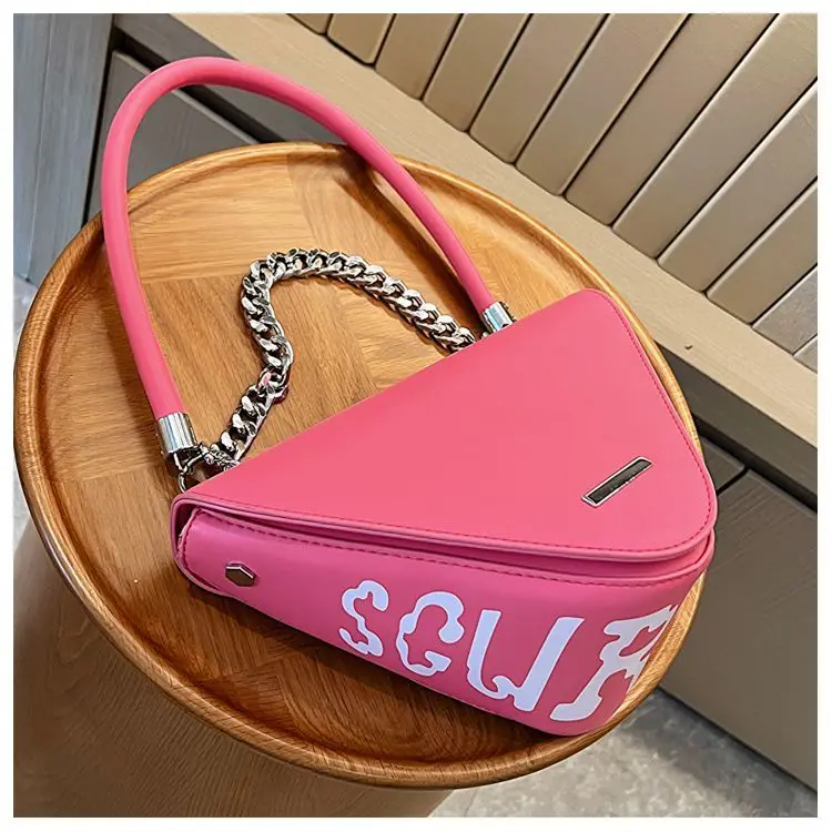 Designer Brand сумка через плечо Triangle Women\'s Bag Chain Solid Color Spring and Summer Bags for Women Hot Sale