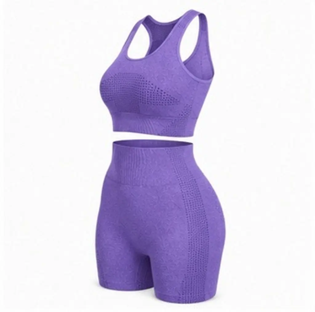 1Set Women Yoga Fitness Suit Breathable Elastic Lightweight Workout Set Gym Running Training Clothes