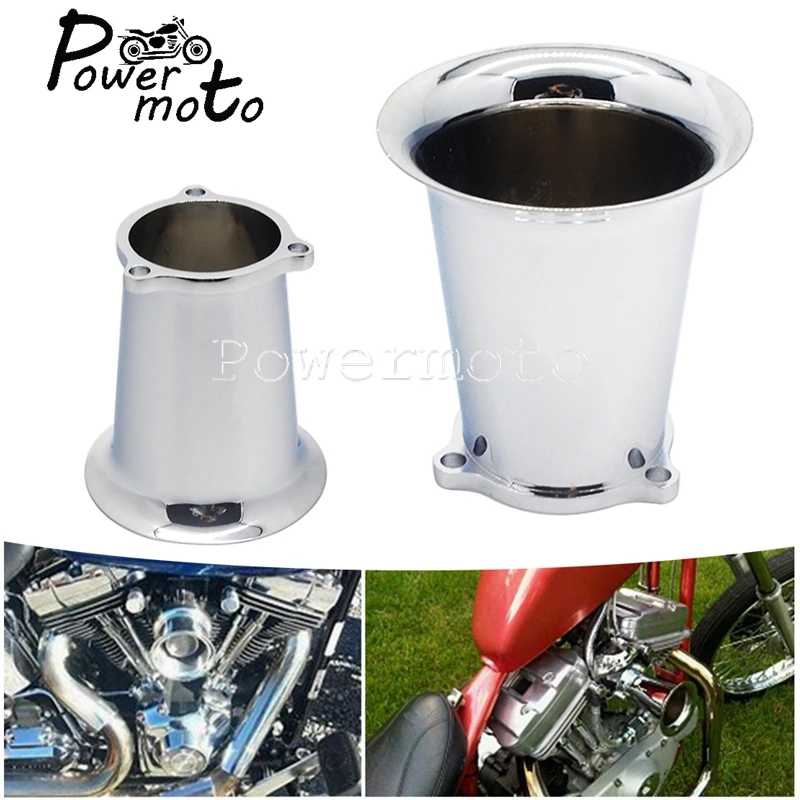 

Chrome Motorcycle Aluminum Air Intake Cleaner For Harley Honda Yamaha Softail Bobber Chopper Custom Velocity Stack CV Carburetor