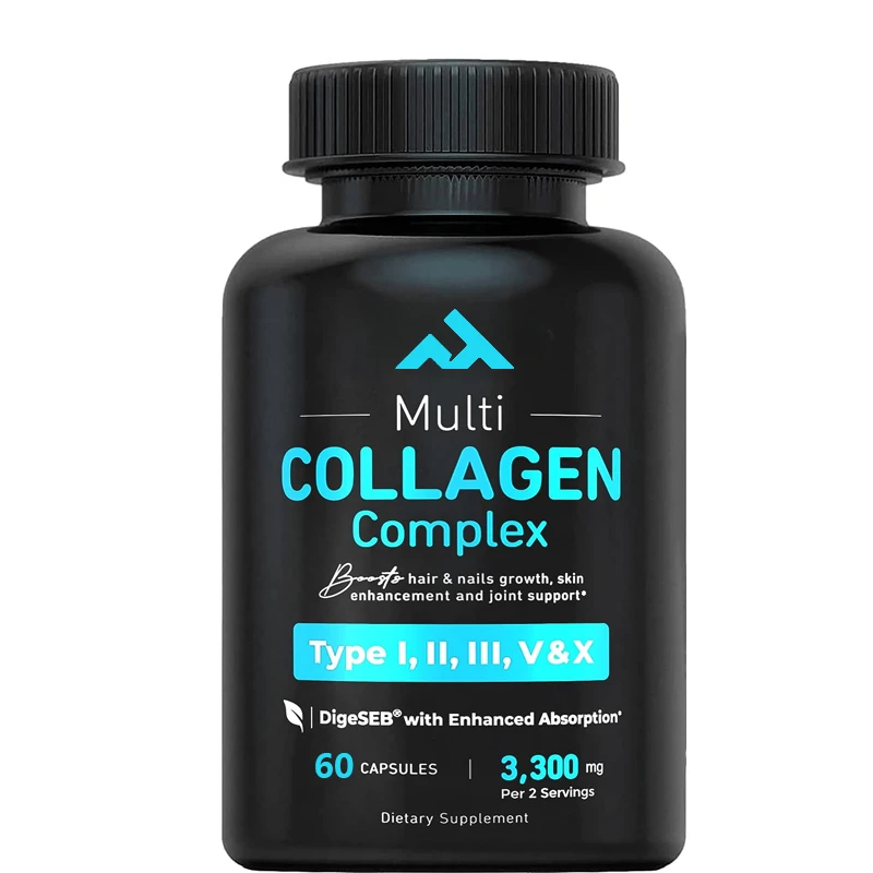 

Витаминный коллаген для мужчин и женщин — различные таблетки для коллагена — подарок на траве, не GMO — 60 таблеток