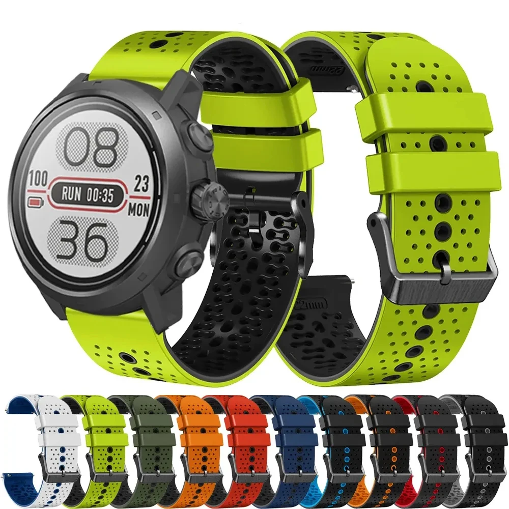 22mm Silicone Strap For COROS APEX 2 Pro COROS APEX 46mm Smartwatch Band Replacement Wristband Accessories Bracelet strap correa