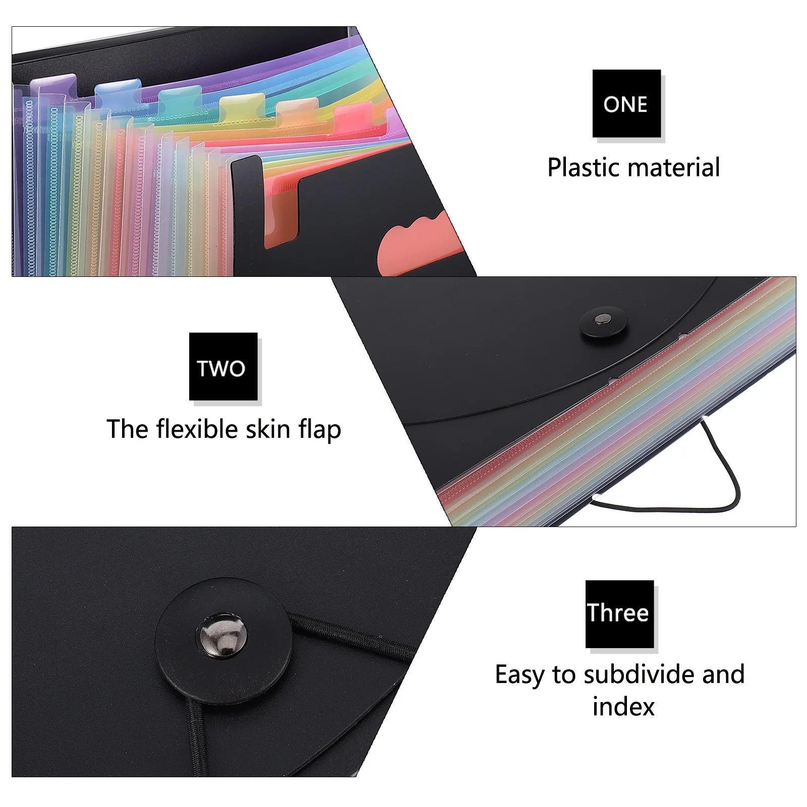 

13-Layer File Folder Large Capacity Expandable Document Organizer Bills Invoices Receipts Storage Holder Desktop Filing Solution