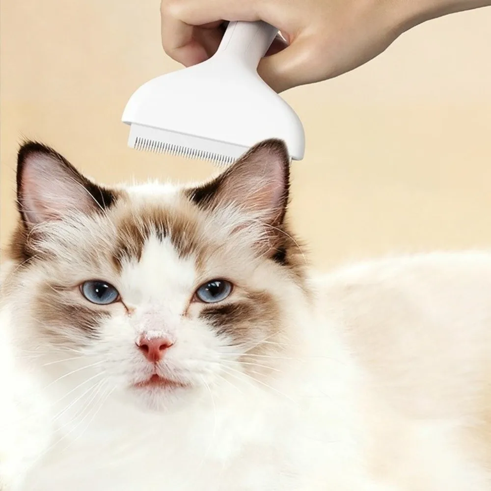 

Anti-knot Cat Hair Removal Comb Fine Tooth Stainless Steel Needle Dog Grooming Comb Plastic Handle No Hurt