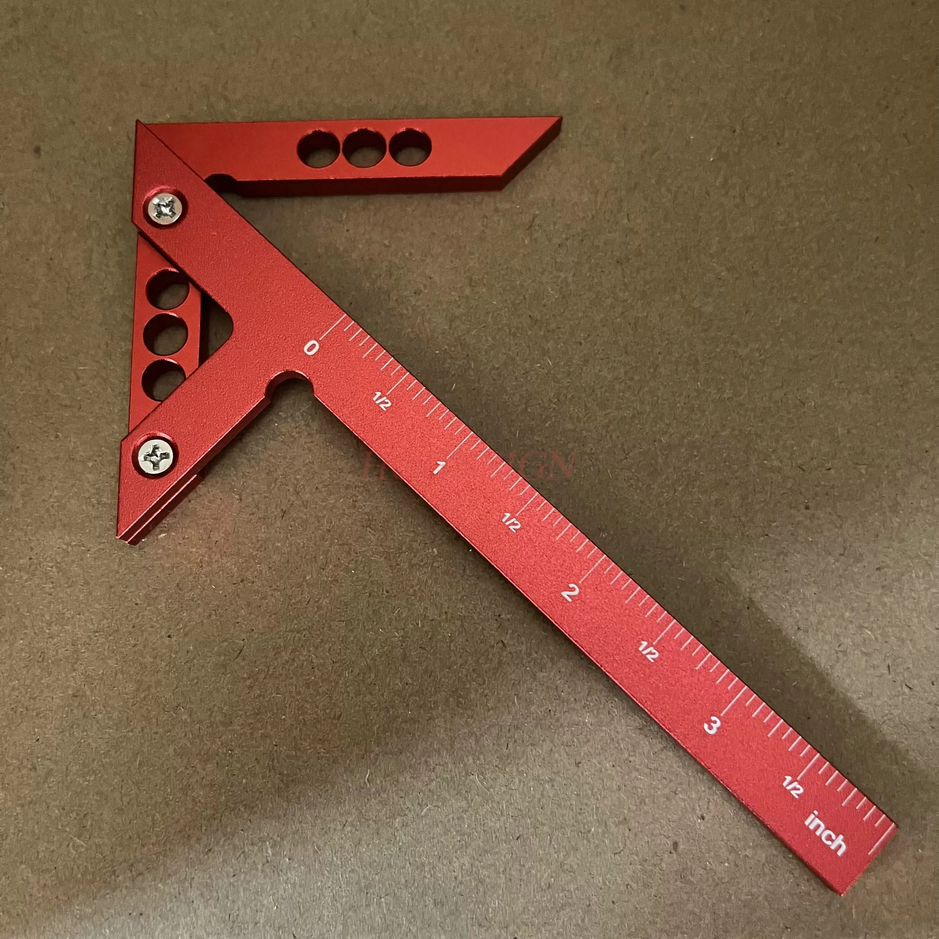 

1 шт. угловая линейка для деревообработки, высокоточная треугольная линейка, поворотная линейка, L-образная горная линейка, угловая линейка из алюминиевого сплава