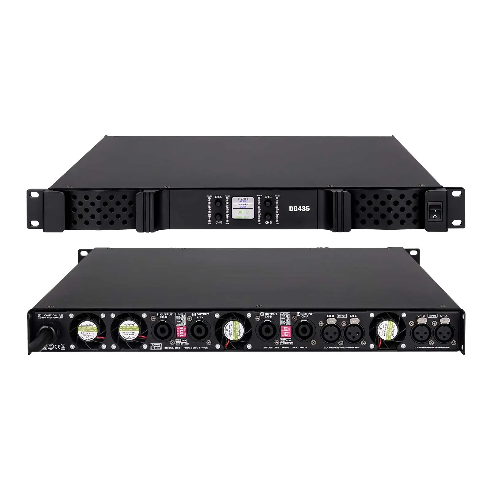 EIF KG422-DSP Class D  4*2200W professional audio power amplifier high power audio system 4 channel digital power amplifier