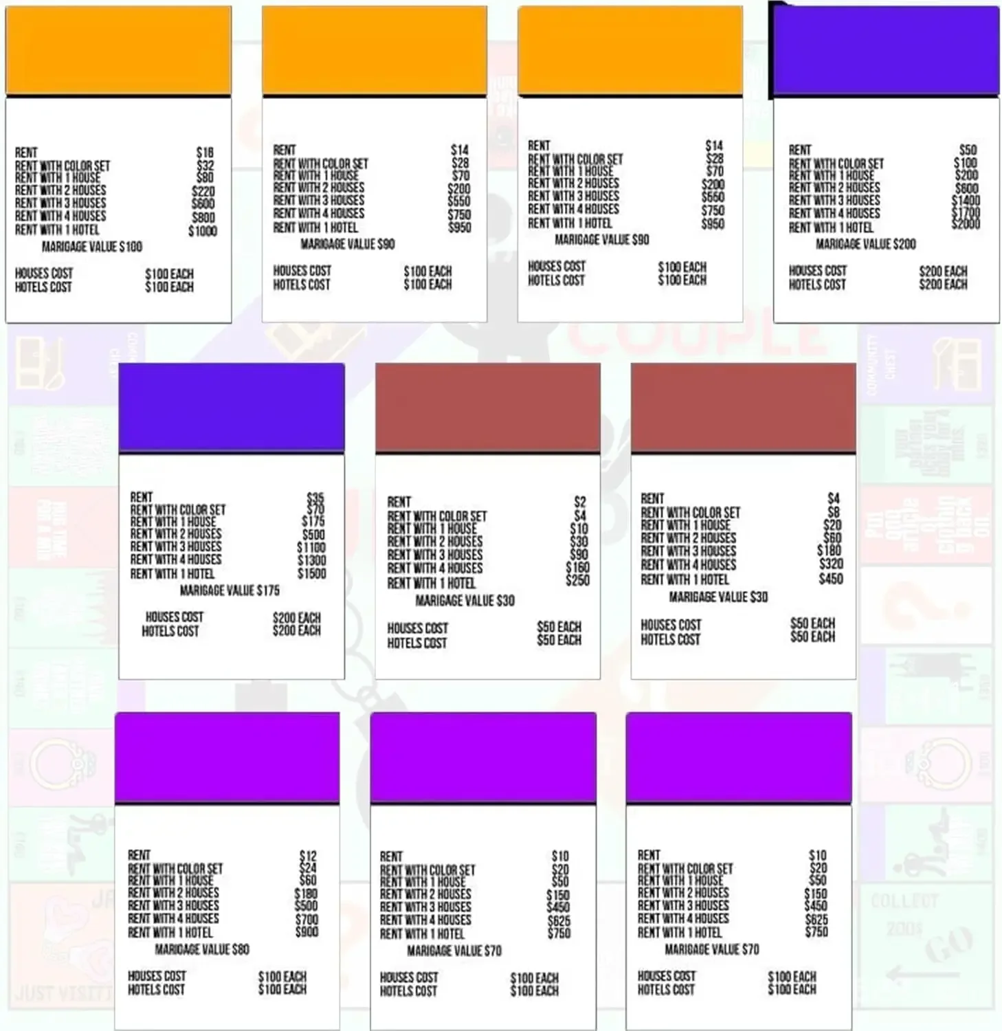 Papan permainan pasangan 2024 baru Adultopoly papan permainan permainan pasangan untuk dewasa Pasangan dewasa Opoly papan permainan pasangan papan kartu permainan