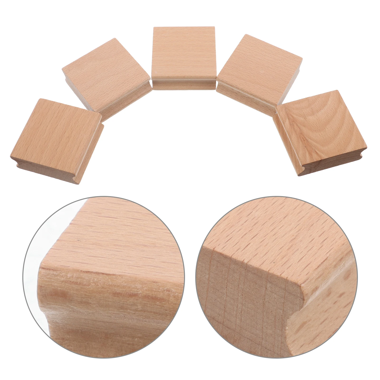 

6pcs Craft Wood Blocks for Handmade Seals Unfinished Wooden Stamp Blanks to Make Stamps Durable Quality