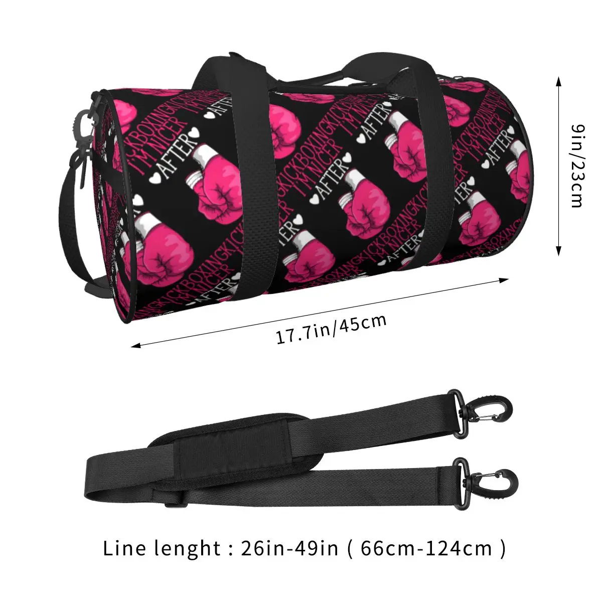 Funny Kickboxing Martial Arts Gym Bag Travel Sports Bags Couple Printed with Shoes Graphic Fitness Bag Outdoor Handbags