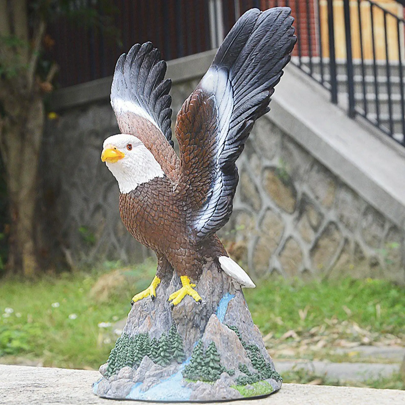 Eagle Statue Crafts Simulation Resin Statue for Indoor Bookshelf Living Room