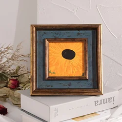 American Retro Photo Frame Desktop Set Square Photo Frame Family Pet Photo Couple Photo Creative Gift Commemorative Photo Small