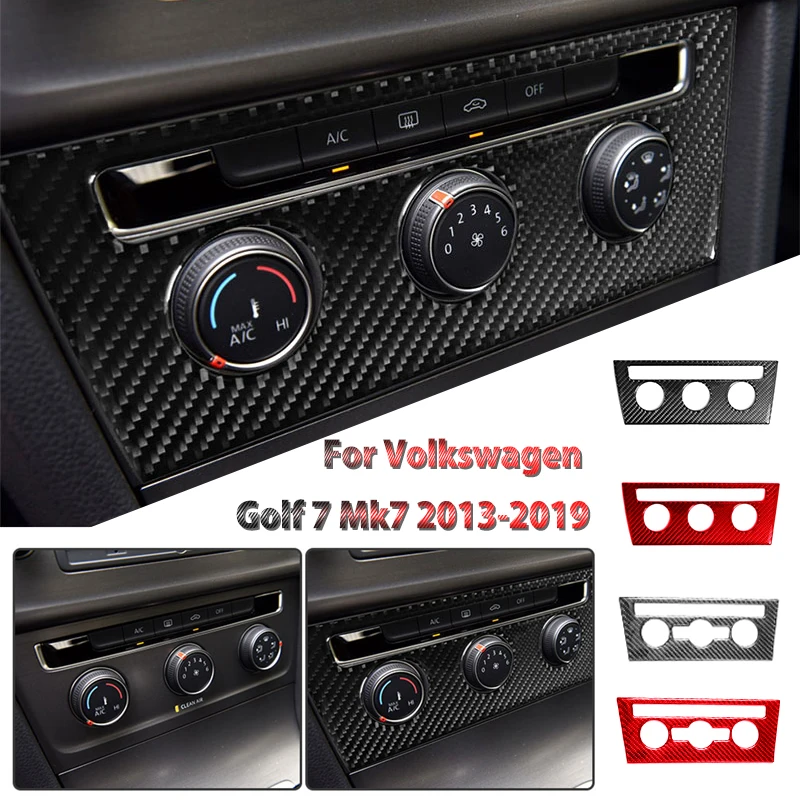 

For Volkswagen Golf 7 Mk7 Vii 2013-2019 Dashboard Air Condition Control Button Knob Switch Panel Frame Sticker Car Accessories