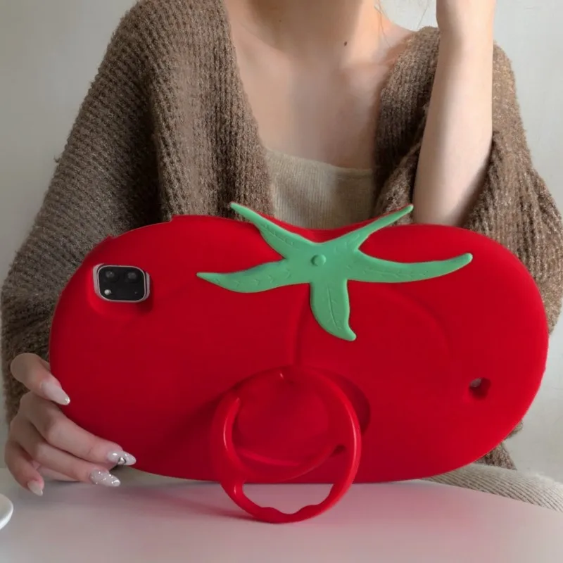 Cartoon Tomatoes Tablet Case For iPad Mini 6 7 Air 1 2 3 4 5 Pro 2018-2025 11 M3 A16 7/8/9/10th 9.7 10.2 8.3 11 10.9 10.5 Cover