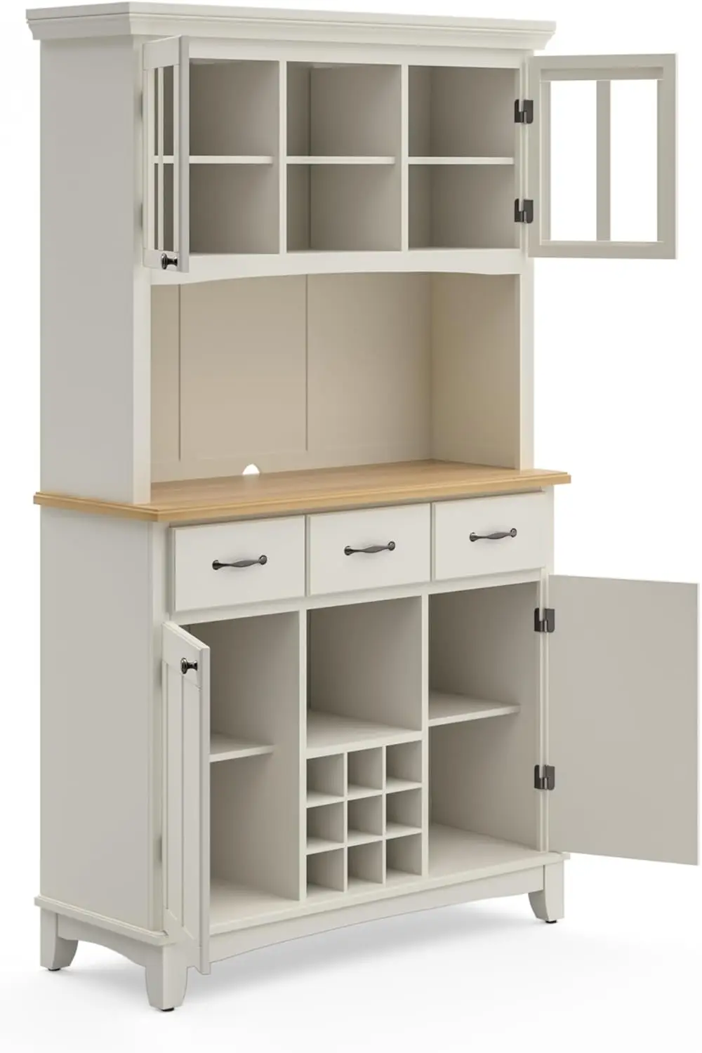 aparadores-buffets-credenzas, Servidor com Hutch, Off White