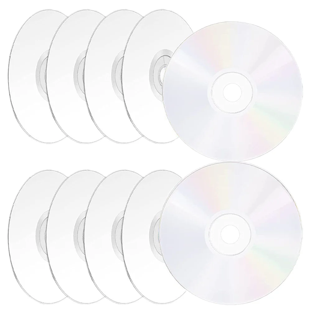 10 pezzi dischi Cd per uso domestico fai da te bordi lisci materiale artigianale d'arte durevole e sicuro per dischi Cd Cds trasparenti per pittura fai da te