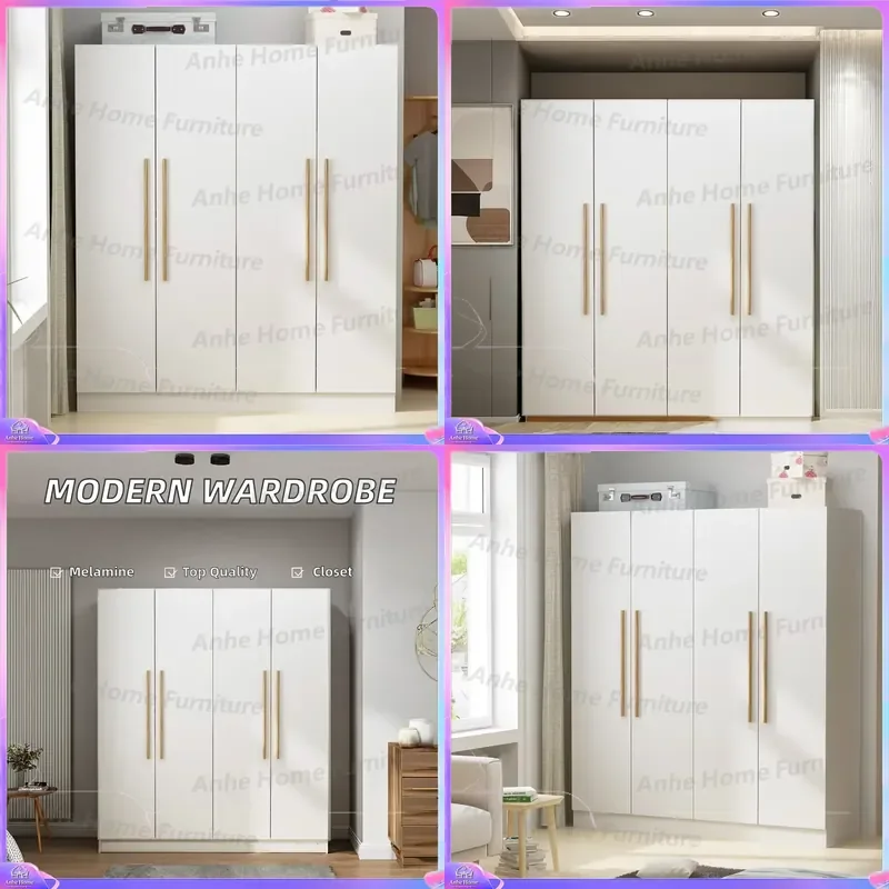 Modern Scandinavian Modular Wardrobe Cabinets Factory Price Bulk Order Freestanding Bedroom Furniture with Armoire Design