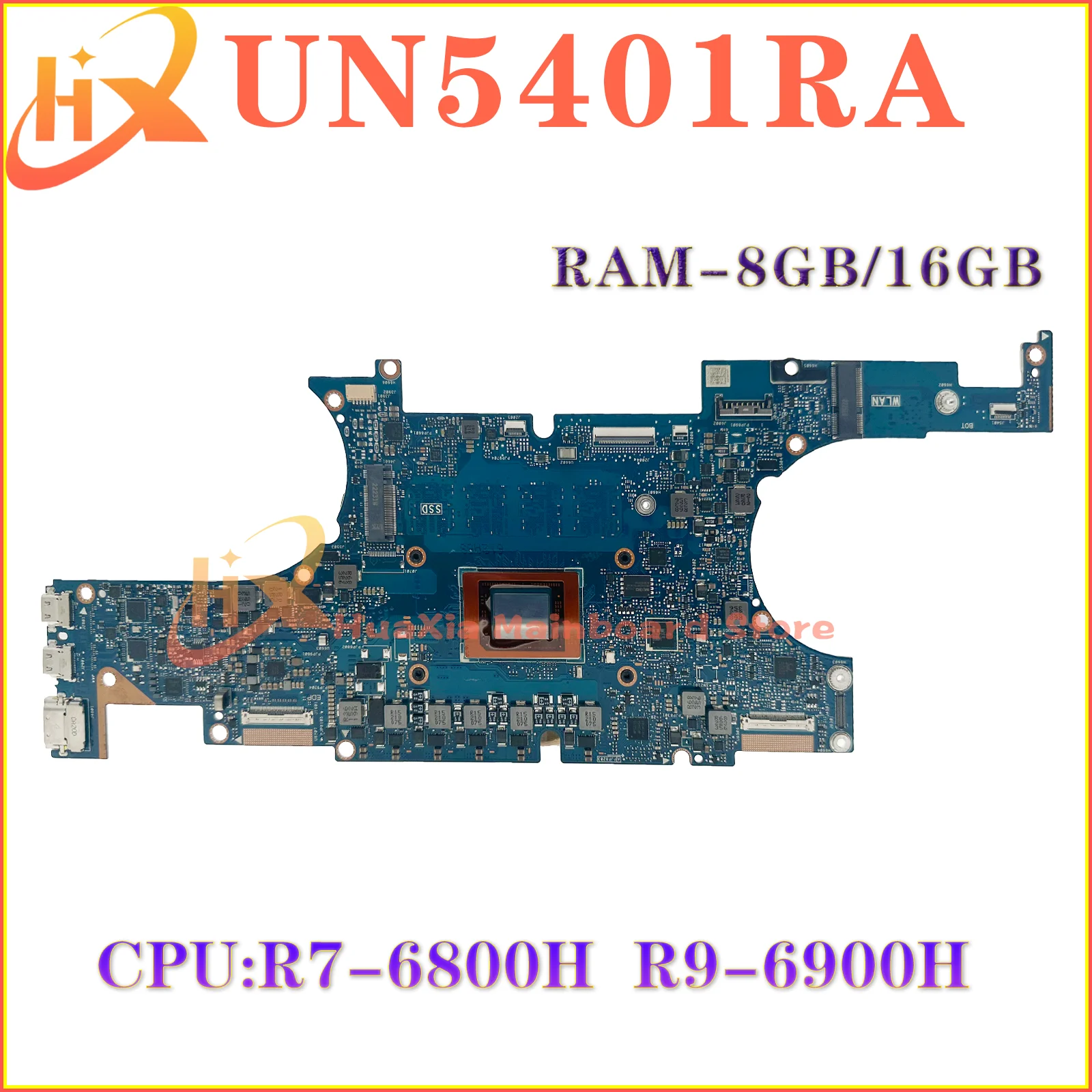 KEFU UN5401RA Mainboard For ASUS UN5401 RM5401RA UM5401RA BM5401RA Laptop Motherboard R7-6800H R9-6900HX RAM-8GB/16GB UMA