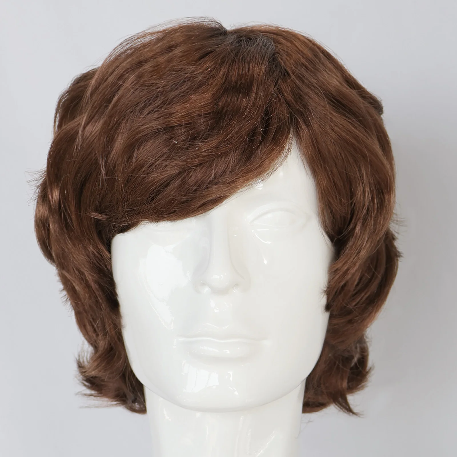 

Synthetic Short Brown Cosplay wig, Suitable For Creative Parties And Comedy Styling
