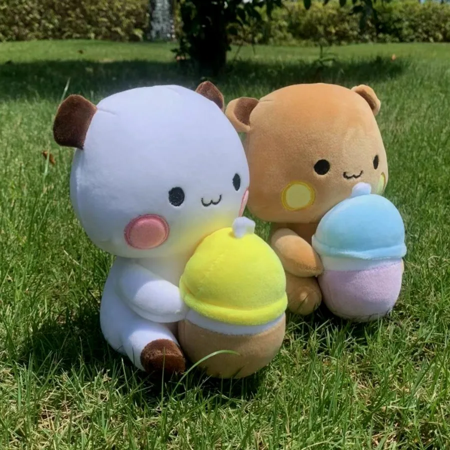 Cute Bubu Dudu Plush Toy Milk Bubble Tea Plushie Yier Panda Bear Doll Lovely Cartoon Stuffed Home Decoration Kids Christmas Gift
