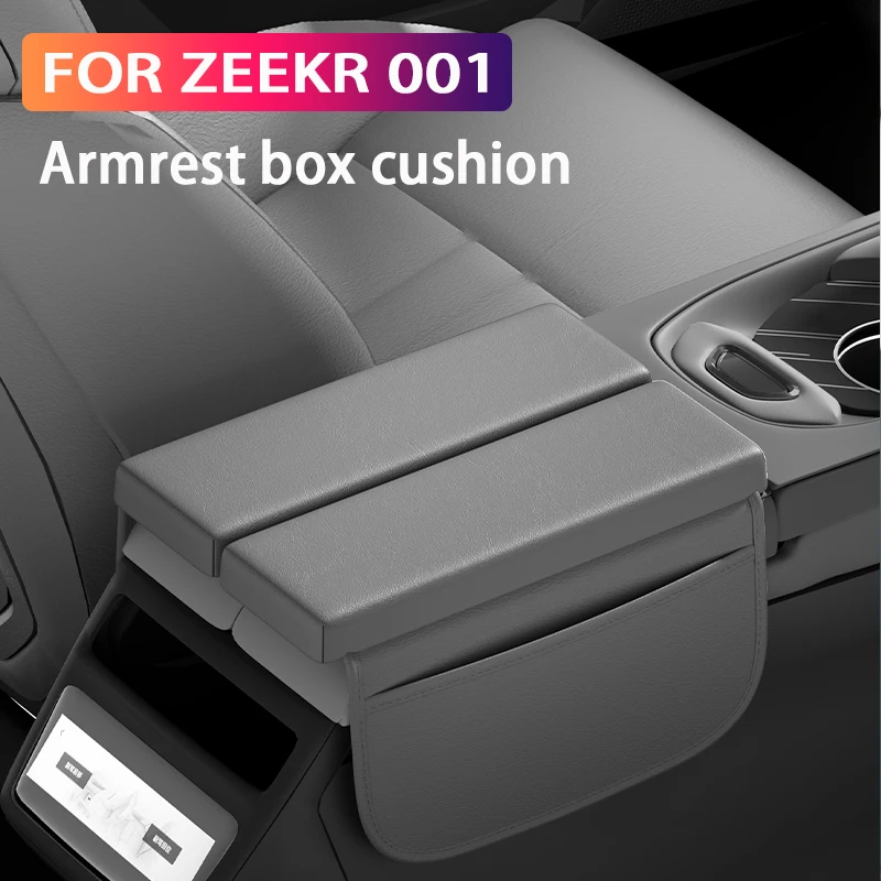 For ZEEKR 001 2025 2024 2023 Armrest box cushion Height increasing pad original car color leather Car interior accessories