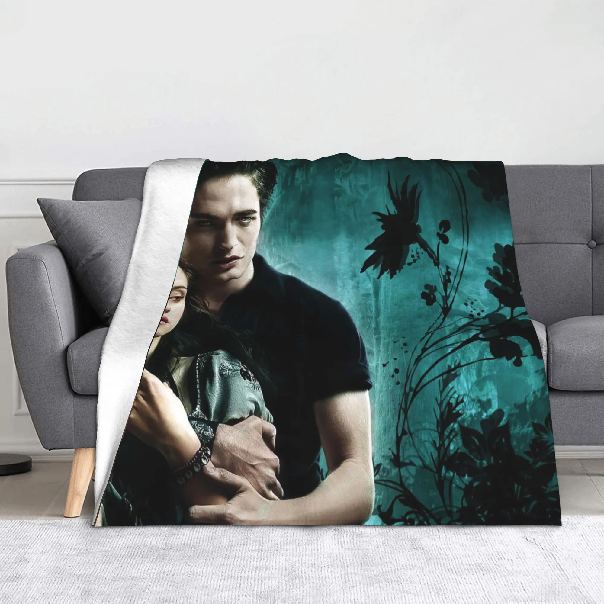 Edward Bella Vampire Blankets The Twilight Saga Movie Wool Funny Warm Throw Blanket for Home Restaurant Decoration