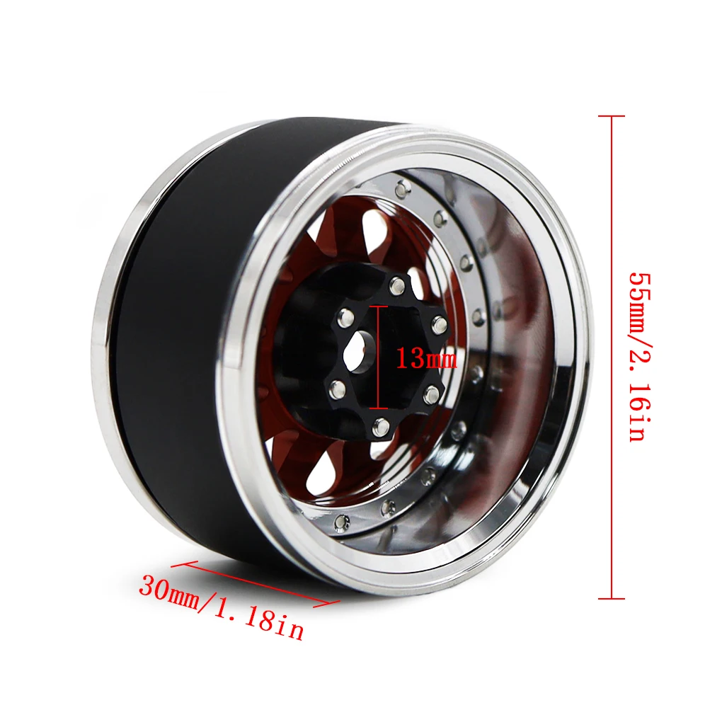 RCGOFOLLOW Aluminum Alloy 1.9 Inch Crawler Metal Wheel Rims With For 1/10 SCX10 D90 TRX4 TF2 CC01 Capra RC Car Part