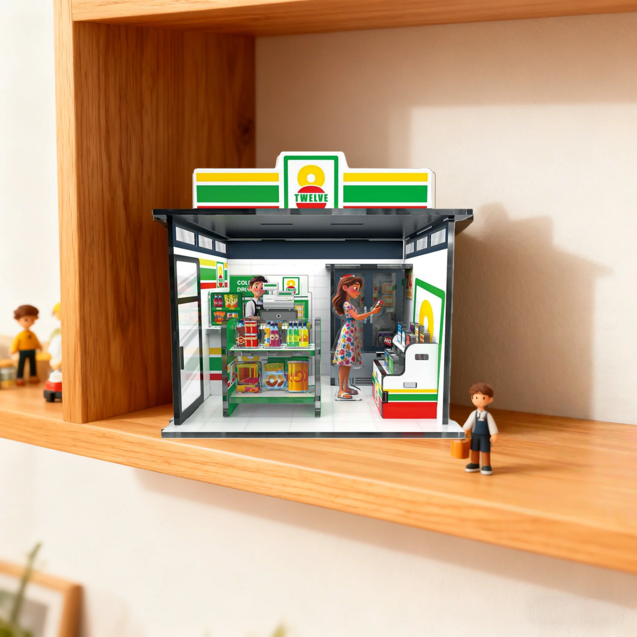 

Assemble a convenience store model; an elegant 3D DIY puzzle, perfect as a birthday, Christmas, or anniversary gift.