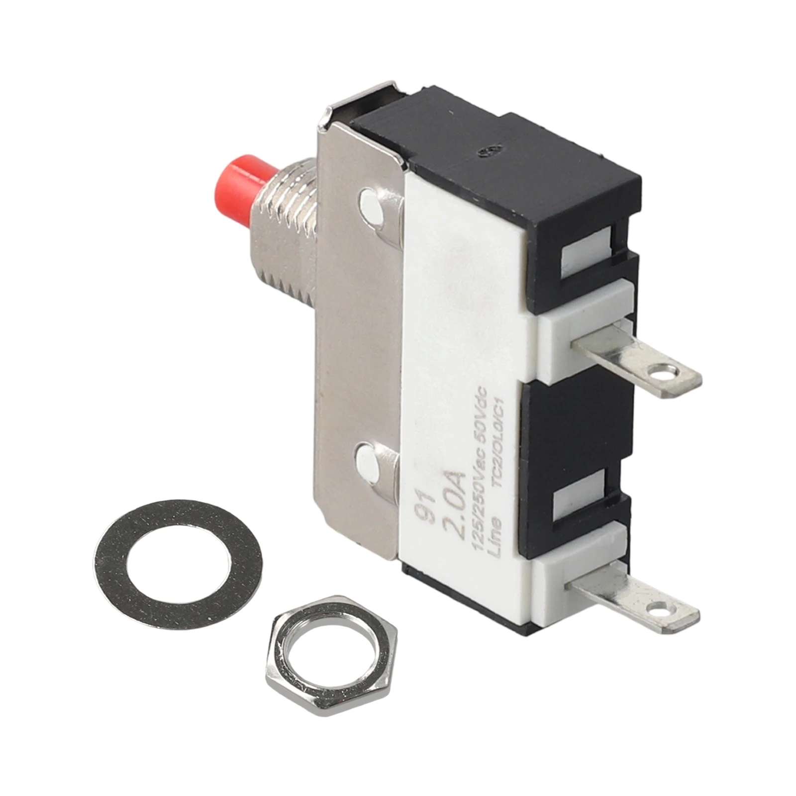 1pc DC Circuit Breaker For OverCurrent Overload Protector 2A Manual Reset Thermal Switch Power Tools Accessories