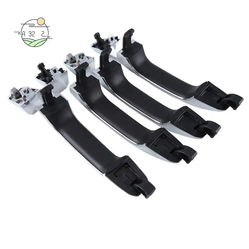 

A32Z-1 Set Silver Exterior Outside Door Handles 22923605 22929412 For Chevy Silverado GMC Sierra 2014-2018 22929464 22923599 Par