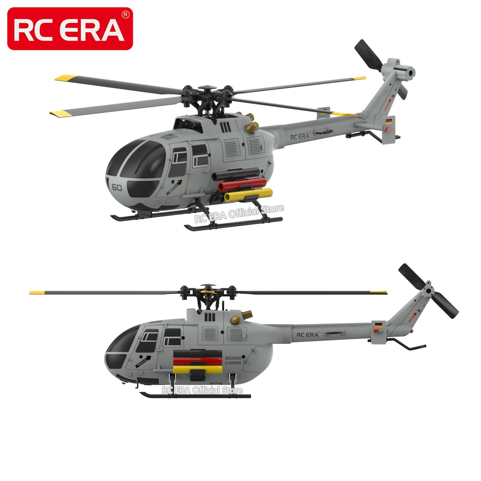 RC ERA C186S Brushless BO105 with Optical Flow Sensor 6ch RC Helicopter for Beginner Indoor Outdoor Toys for Boys