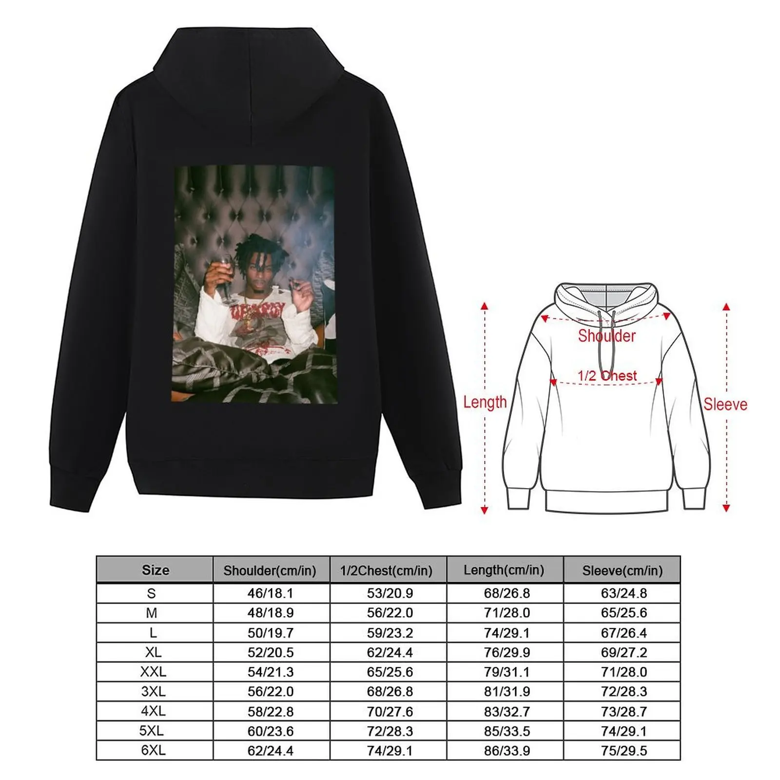 تي شيرت رجالي بقلنسوة بتصميم Playboi Carti ذو عنوان ذاتي ملابس رجالية ملابس أنيمي بلوزة جديدة بقلنسوة